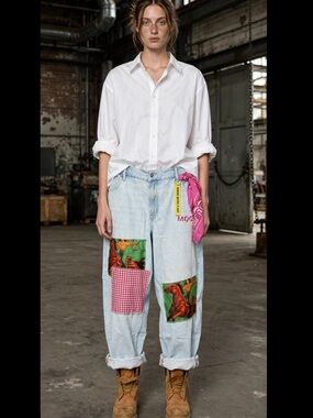 American eagle high waist baggy jeans